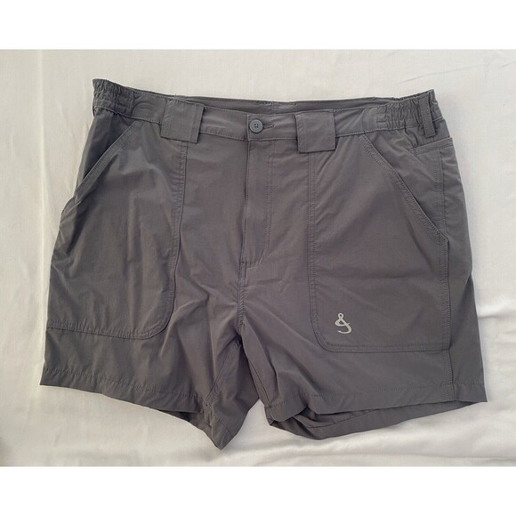 Hook And Tackle Shorts Men Size 38 Black Beer Can Pocket - Picture 1 of 5